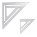 Kit Esquadro Alumínio Speed Square Triangular 7 E 12 Poleg.