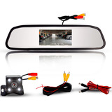 Kit Estacionamento Espelho Retrovisor Lcd Câmera Ré Colorida