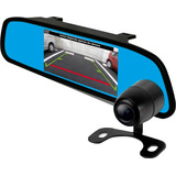 Kit Estacionamento Espelho Retrovisor Lcd Câmera Ré Colorida