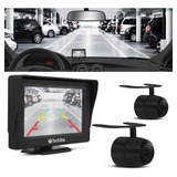 Kit Estacionamento Tela Monitor Câmera Frontal E Ré Tech One