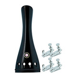 Kit Estandarte Ébano Para Violino Com Olho Paris + 4 Fixos