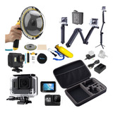 Kit Estanque Película Capa Gopro Hero 5 6 7 Black Mala Dome
