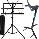 Kit Estante De Partitura + Suporte