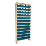 Kit Estante Gaveteiro Com 60 Gavetas Nro 3 Azul 43004 Presto