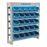 Kit Estante Gaveteiro Organizador 25 Gavetas Nº3 Azul Presto