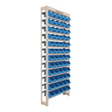 Kit Estante Gaveteiro Organizador 60/3 Box Caixa Azul Presto