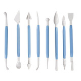 Kit Estecas Silverchef Modela Bolos Biscuit Pastas 8 Pçs