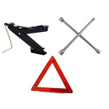 Kit Estepe Para Veículos - Macaco + Triangulo + Chave Roda