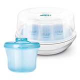 Kit Esterilizador Mamadeira E Dosador Azul Philips Avent