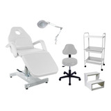 Kit Estética Poltrona Hidráulica Carrinho Escada Mocho Lupa