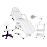 Kit Estetica Poltrona Maca Carrinho Escada Lupa Mocho