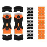 Kit Estilete Raspador Duplo + Lâminas Ratinho Removedor Cola