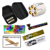 Kit Estojo Case Dichavador Metal Pipe Cachimbo Piteira Vidro