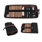 Kit Estojo Com Lápis Ideal Pintura Desenho Arte Profissional