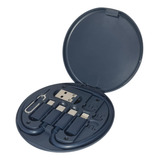 Kit Estojo Suporte Mult Adaptador Usb Tipo C Micro Ios Entra