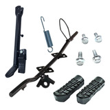 Kit Estribo + Cavalete+borracha+mola+parafusos Titan 160