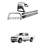 Kit Estribo Quebra Mato Santo Anth3 Amarok Cd Cromado