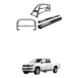 Kit Estribo Quebra Mato Santo Antônio Amarok Cd Cromado