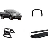 Kit Estribo Quebra Mato Santo Antônio H3 2020 L200 Preto