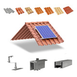 Kit Estrutura Suporte 01 Placa Solar Telha Colonial 1,20m