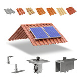 Kit Estrutura Suporte 02 Placas Painel Solar Telha Colonial