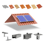 Kit Estrutura Suporte 02 Placas Solar Telha Colonial 2,20m