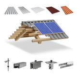 Kit Estrutura Suporte 02 Placas Solar Viga Madeira 1,20m