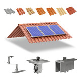 Kit Estrutura Suporte 03 Placas Painel Solar Telha Colonial