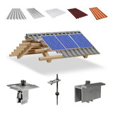 Kit Estrutura Suporte 03 Placas Painel Solar Viga Madeira