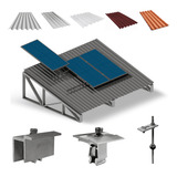 Kit Estrutura Suporte 03 Placas Painel Solar Viga Metálica