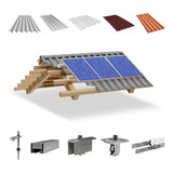 Kit Estrutura Suporte 03 Placas Solar