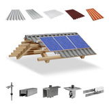 Kit Estrutura Suporte 03 Placas Solar Viga Madeira 1,20m
