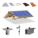 Kit Estrutura Suporte 04 Placas Painel Solar Viga Madeira