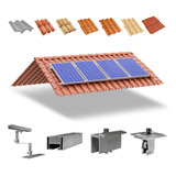 Kit Estrutura Suporte 04 Placas Solar Telha Colonial 4,40m