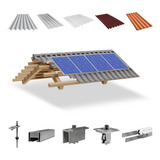 Kit Estrutura Suporte 04 Placas Solar Viga Madeira 1,20m
