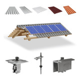 Kit Estrutura Suporte 05 Placas Solar Viga Madeira