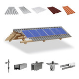 Kit Estrutura Suporte 06 Placas Solar Viga Madeira 1,20m