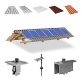 Kit Estrutura Suporte 07 Placas Painel Solar Viga Madeira