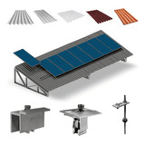 Kit Estrutura Suporte 08 Placas Painel Solar Viga Metálica