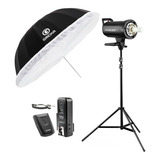 Kit Estudio Newborn Flash Sk300 W Com Sombrinha 190 Cm Ct-16