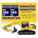 Kit Etiqueta Adesivos Escavadeira Hidráulica Komatsu Pc160lc