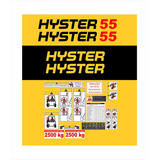 Kit Etiquetas Adesivo Compatível Empilhadeira Hyster 55 Cor Padrão