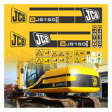 Kit Etiquetas Adesivos Escavadeira Hidráulica Jcb