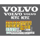 Kit Etiquetas + Adesivos Mini Carregadeira Volvo Mc95c
