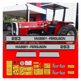 Kit Etiquetas Adesivos Trator Massey Ferguson 283 Mf283 Cor Preto/cinza