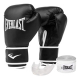 Kit Everlast Luva Boxe Core + Bandagem + Protetor Bucal