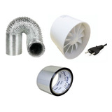 Kit Exaustor 100mm 110v Ou 220v + Duto + Fita Seladora Grow