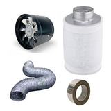Kit Exaustor Turbo, Filtro De Carvão 150mm Duto E Fita Grow