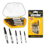 Kit Extrator Saca Parafuso Quebrado 5 Peças Vonder
