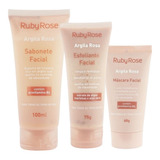 Kit Facial Argila Rosa Ruby Rose